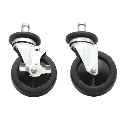 Advance Tabco EC-26 5" Stem Caster Set - (4) Swivel & (2) Brakes-cityfoodequipment.com