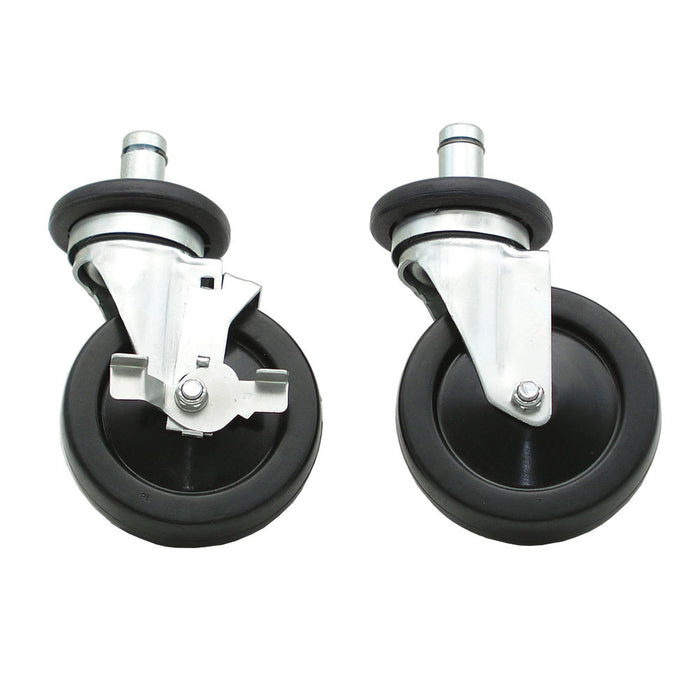 Advance Tabco EC-26 5" Stem Caster Set - (4) Swivel & (2) Brakes-cityfoodequipment.com