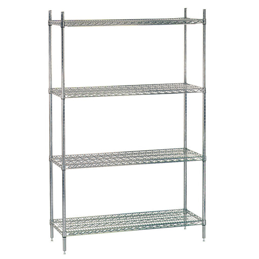 Advance Tabco ECC-1436 36" NSF 4-Tier Chrome Wire Shelf Kit - 14"W, 74"H-cityfoodequipment.com
