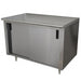 Advance Tabco ECB-SS-306-X 72" Enclosed Work Table w/ Sliding Doors, 30"D-cityfoodequipment.com