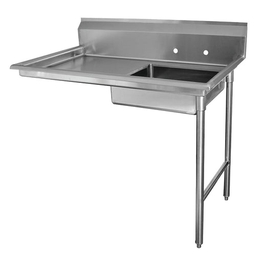 Advance Tabco DTU-U60-60L-X Undercounter Dishtable Assembly - 20" x 20" x 5" Bowl, 60" x 30" Table, Stainless-cityfoodequipment.com