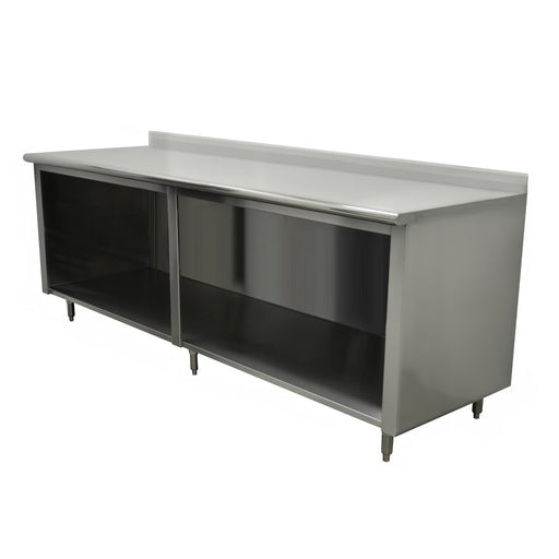 Advance Tabco EEK-SS-309-X 108" Dish Cabinet w/ Open Base & 5" Backsplash, 30"D-cityfoodequipment.com