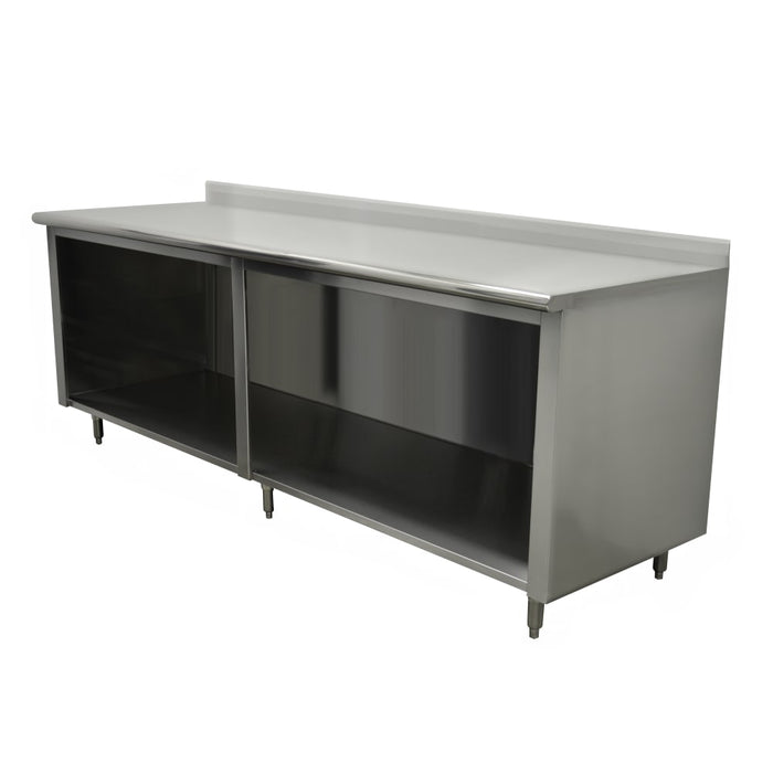 Advance Tabco EEK-SS-309-X 108" Dish Cabinet w/ Open Base & 5" Backsplash, 30"D-cityfoodequipment.com