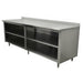 Advance Tabco EEK-SS-248M-X 96" Dish Cabinet w/ Open Base & Midshelf, 5" Backsplash, 24"D-cityfoodequipment.com