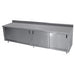 Advance Tabco ECK-SS-309-X 108" Enclosed Work Table w/ Sliding Doors, 5" Backsplash, 30"D-cityfoodequipment.com