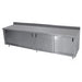 Advance Tabco ECK-SS-3010M-X 120" Enclosed Work Table w/ Sliding Doors & Midshelf, 5" Backsplash, 30"D-cityfoodequipment.com