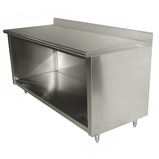 Advance Tabco EEK-SS-306-X 72" Dish Cabinet w/ Open Base & 5" Backsplash, 30"D-cityfoodequipment.com