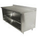 Advance Tabco EEK-SS-243M-X 36" Dish Cabinet w/ Open Base & Midshelf, 5" Backsplash, 24"D-cityfoodequipment.com
