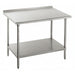 Advance Tabco FAG-243 36" 16 ga Work Table w/ Undershelf & 430 Series Stainless Top, 1 1/2" Backsplash-cityfoodequipment.com
