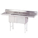 Advance Tabco FC-2-1818-24RL 84" 2 Compartment Sink w/ 18"L x 18"W Bowl, 14" Deep-cityfoodequipment.com