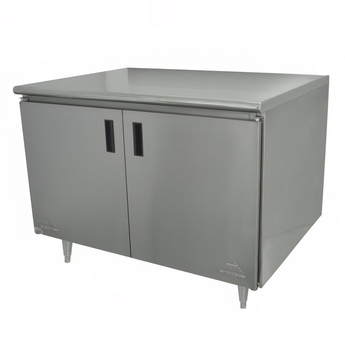 Advance Tabco EHB-SS-243-X 36" Enclosed Work Table w/ Swing Doors, 24"D-cityfoodequipment.com