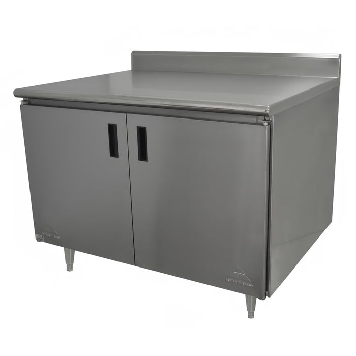 Advance Tabco EHK-SS-303-X 36" Enclosed Work Table w/ Swing Doors, 5" Backsplash, 30"D-cityfoodequipment.com