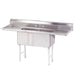 Advance Tabco FC-2-1620-18RL 68" 2 Compartment Sink w/ 16"L x 20"W Bowl, 14" Deep-cityfoodequipment.com