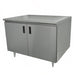 Advance Tabco EHB-SS-244-X 48" Enclosed Work Table w/ Swing Doors, 24"D-cityfoodequipment.com