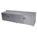 Advance Tabco EHK-SS-249M-X 108" Enclosed Work Table w/ Swing Doors & Midshelf, 5" Backsplash, 24"D-cityfoodequipment.com