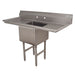 Advance Tabco FC-1-2424-24RL 72" 1 Compartment Sink w/ 24"L x 24"W Bowl, 14" Deep-cityfoodequipment.com