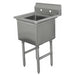 Advance Tabco FC-1-3024-X 35" 1 Compartment Sink w/ 30"L x 24"W Bowl, 14" Deep-cityfoodequipment.com