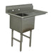 Advance Tabco FC-1-2424-18R 44 1/2" 1 Compartment Sink w/ 24"L x 24"W Bowl, 14" Deep-cityfoodequipment.com