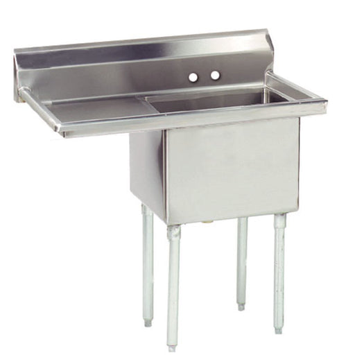 Advance Tabco FE-1-1812-18L 54" 1 Compartment Sink w/ 18"L x 18"W Bowl, 12" Deep-cityfoodequipment.com