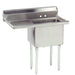 Advance Tabco FE-1-1812-18L 54" 1 Compartment Sink w/ 18"L x 18"W Bowl, 12" Deep-cityfoodequipment.com