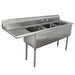 Advance Tabco FE-3-1812-18L 74 1/2" 3 Compartment Sink w/ 18"L x 18"W Bowl, 12" Deep-cityfoodequipment.com
