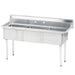 Advance Tabco FE-3-1812 74 1/2" 3 Compartment Sink w/ 18"L x 18"W Bowl, 12" Deep-cityfoodequipment.com