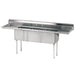 Advance Tabco FE-3-1824-24RL 102" 3 Compartment Sink w/ 18"L x 24"W Bowl, 14" Deep-cityfoodequipment.com