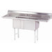 Advance Tabco FC-2-2424-24RL 96" 2 Compartment Sink w/ 24"L x 24"W Bowl, 14" Deep-cityfoodequipment.com