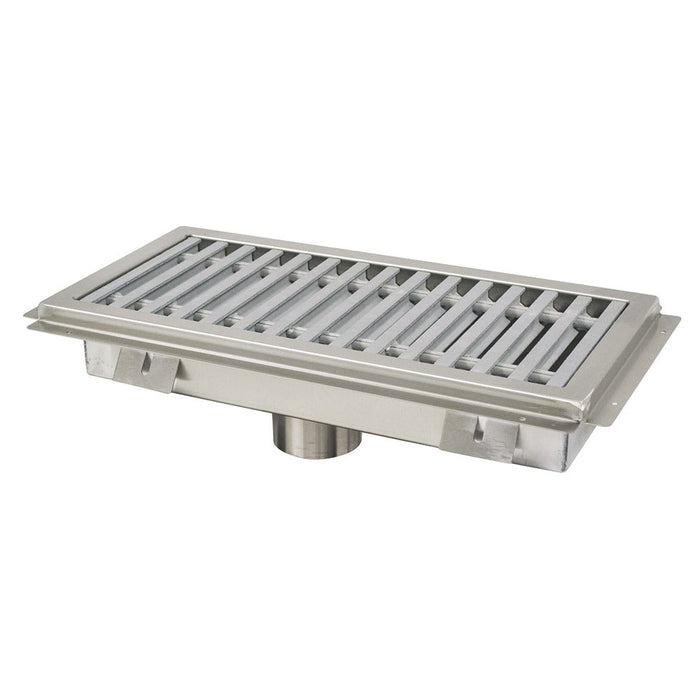Advance Tabco FFTG-1284 Floor Trough - Removable Strainer Basket, Fiberglass Grating, 12" x 84" x 4"-cityfoodequipment.com