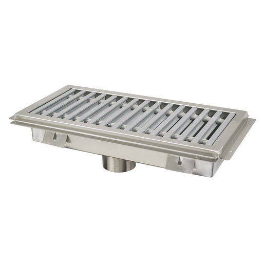 Advance Tabco FFTG-2436 Floor Trough - Removable Strainer Basket, Fiberglass Grating, 24" x 36" x 4"-cityfoodequipment.com