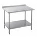 Advance Tabco FLG-242 24" 14 ga Work Table w/ Undershelf & 304 Series Stainless Top, 1 1/2" Backsplash-cityfoodequipment.com