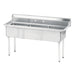 Advance Tabco FE-3-1515 62 1/2" 3 Compartment Sink w/ 15"L x 15"W Bowl, 12" Deep-cityfoodequipment.com