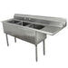 Advance Tabco FE-3-1620-18R 68 1/2" 3 Compartment Sink w/ 16"L x 20"W Bowl, 12" Deep-cityfoodequipment.com
