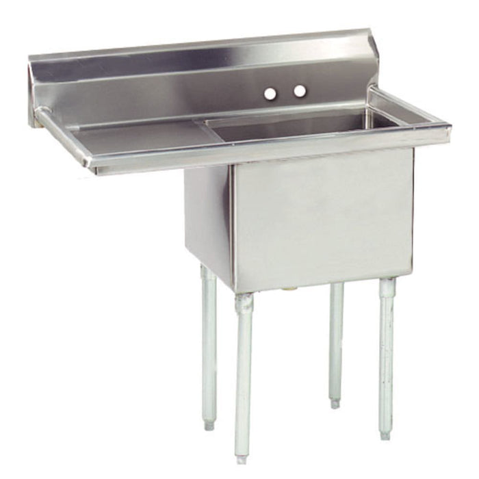 Advance Tabco FE-1-1620-18L 1 Compartment Sink w/ 16"W x 20"L Bowl, 12" Deep-cityfoodequipment.com