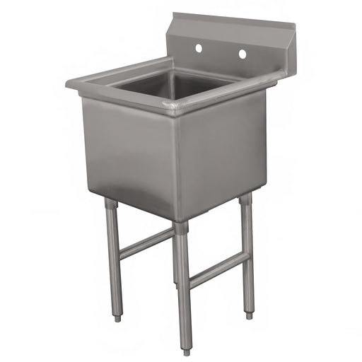 Advance Tabco FE-1-1620-X 21" 1 Compartment Sink w/ 16"L x 20"W Bowl, 12" Deep-cityfoodequipment.com
