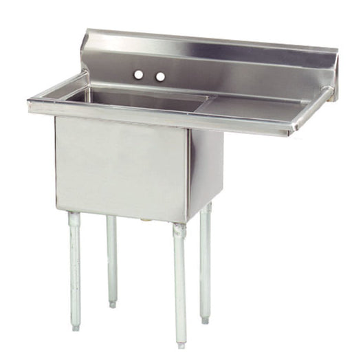 Advance Tabco FE-1-1824-24R 23" 1 Compartment Sink w/ 18"L x 24"W Bowl, 14" Deep-cityfoodequipment.com