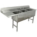 Advance Tabco FC-3-1824-24L 80 1/2" 3 Compartment Sink w/ 18"L x 24"W Bowl, 14" Deep-cityfoodequipment.com