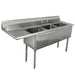 Advance Tabco FE-3-1620-18L 68 1/2" 3 Compartment Sink w/ 16"L x 20"W Bowl, 12" Deep-cityfoodequipment.com