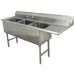 Advance Tabco FC-3-1620-18R 68 1/2" 3 Compartment Sink w/ 16"L x 20"W Bowl, 14" Deep-cityfoodequipment.com