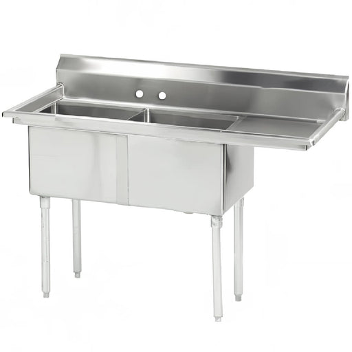 Advance Tabco FE-2-1812-18R 2 Compartment Sink w/ 18"W x 18"L Bowl, 12" Deep-cityfoodequipment.com