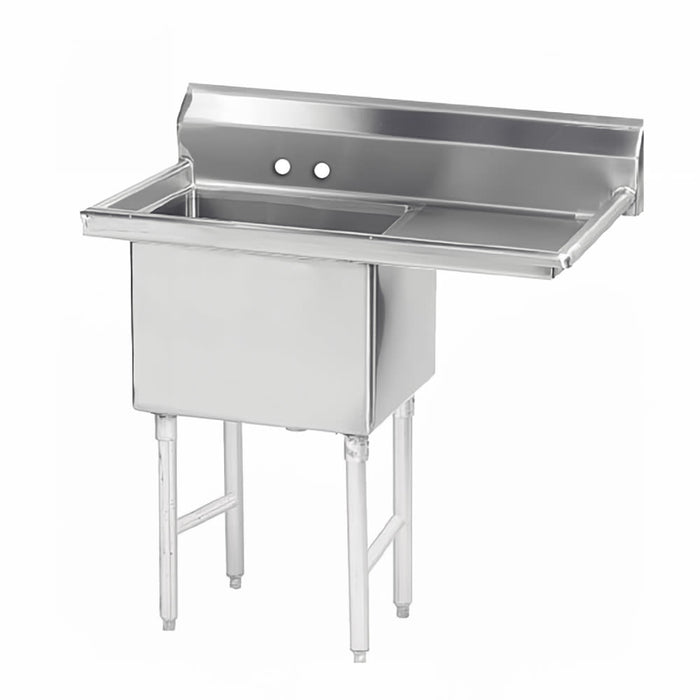 Advance Tabco FS-1-1824-18R 38 1/2" 1 Compartment Sink w/ 18"L x 24"W Bowl, 14" Deep-cityfoodequipment.com