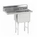 Advance Tabco FS-1-1824-24L 44 1/2" 1 Compartment Sink w/ 18"L x 24"W Bowl, 14" Deep-cityfoodequipment.com