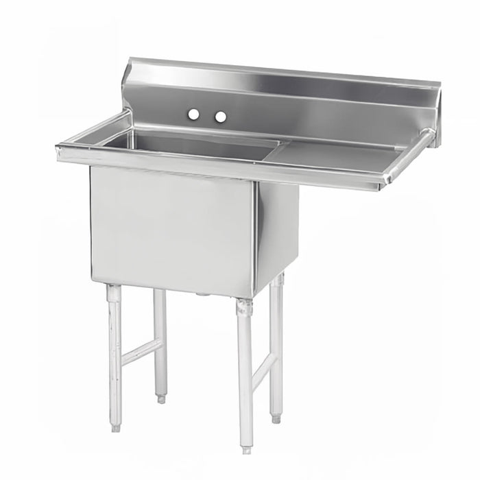 Advance Tabco FS-1-1824-24R 44 1/2" 1 Compartment Sink w/ 18"L x 24"W Bowl, 14" Deep-cityfoodequipment.com