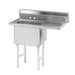 Advance Tabco FS-1-2424-18R 44 1/2" 1 Compartment Sink w/ 24"L x 24"W Bowl, 14" Deep-cityfoodequipment.com