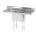 Advance Tabco FS-1-2424-24RL 72" 1 Compartment Sink w/ 24"L x 24"W Bowl, 14" Deep-cityfoodequipment.com