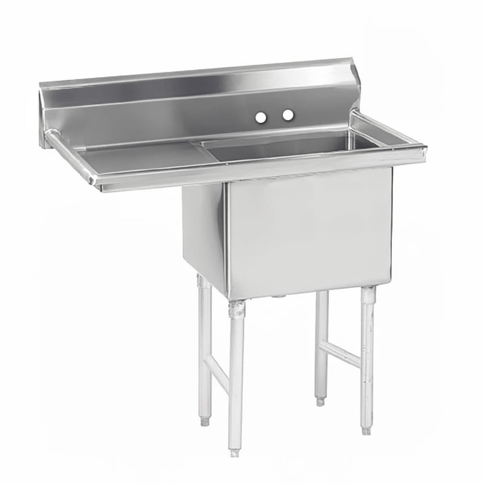 Advance Tabco FS-1-3024-24L 56 1/2" 1 Compartment Sink w/ 30"L x 24"W Bowl, 14" Deep-cityfoodequipment.com
