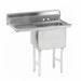 Advance Tabco FS-1-3024-24L 56 1/2" 1 Compartment Sink w/ 30"L x 24"W Bowl, 14" Deep-cityfoodequipment.com