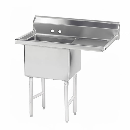 Advance Tabco FS-1-3024-24R 56 1/2" 1 Compartment Sink w/ 30"L x 24"W Bowl, 14" Deep-cityfoodequipment.com