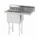 Advance Tabco FS-1-3024-24R 56 1/2" 1 Compartment Sink w/ 30"L x 24"W Bowl, 14" Deep-cityfoodequipment.com