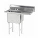 Advance Tabco FS-1-3624-24R 62 1/2" 1 Compartment Sink w/ 36"L x 24"W Bowl, 14" Deep-cityfoodequipment.com